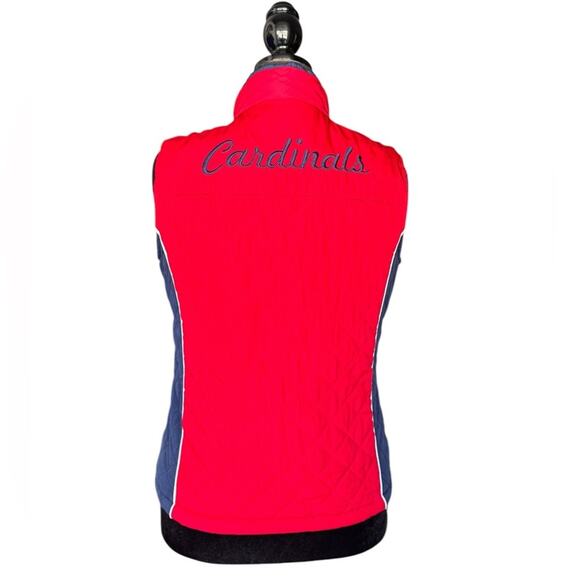 64. GENUINE MERCHANDISE | STL Cardinals Zip Up Quilted Vest Size Medium - Picture 4 of 8